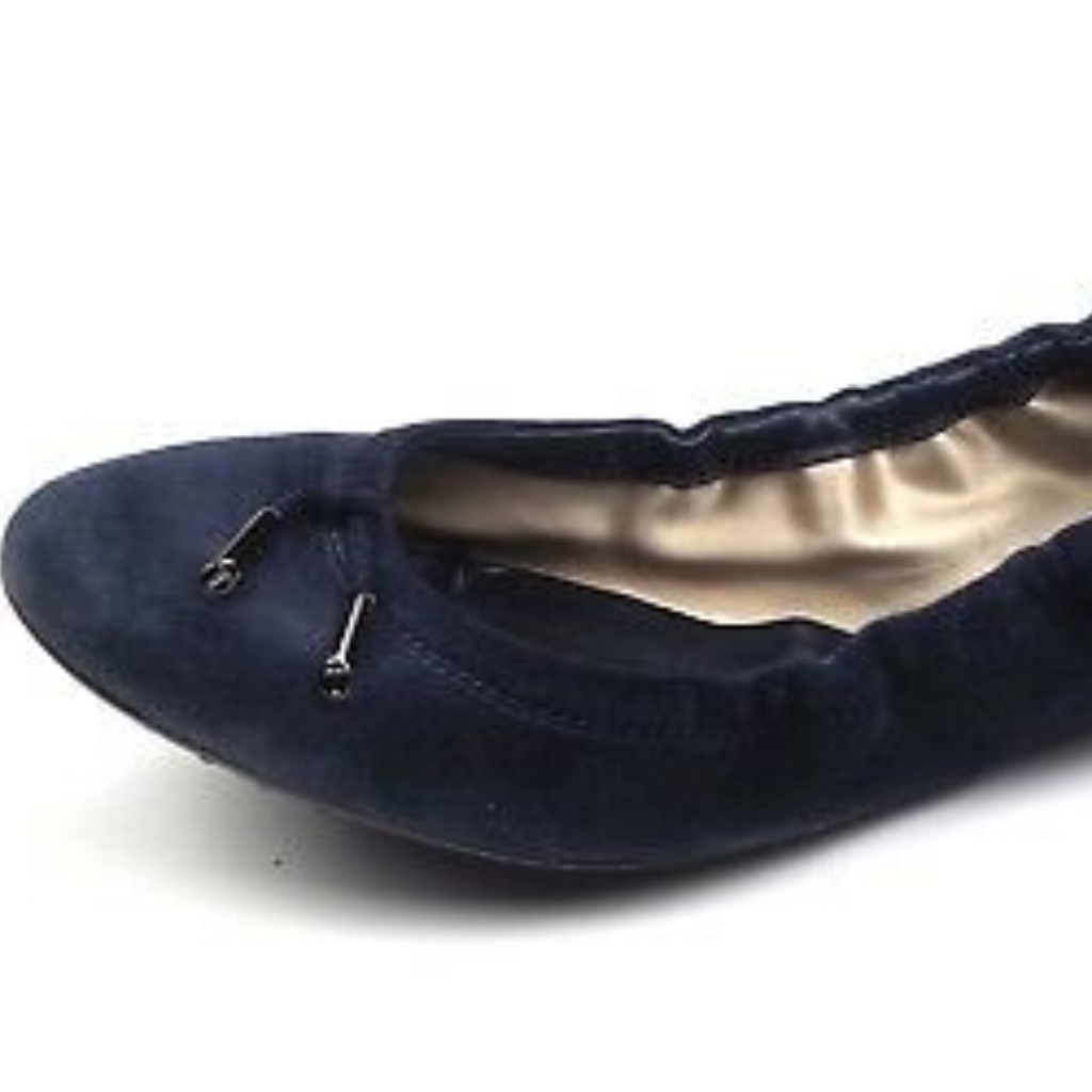 Tod's Dee Laccetto Blue Suede Flats Size 7.5